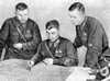 Командование 29-го иап. Слева направо: начальник штаба майор П.С.Киселев, командир полка подполковник А.П.Юдаков, комиссар полка А.И.Зотов, 1942 г.